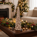 Árbol de Navidad decorativo con efecto nieve para decoración invernal, 34 cm. | Floristik24.es