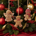Adornos colgantes decorativos, figuras artificiales de pan de jengibre, 7 cm, 3 piezas | Floristik24.es