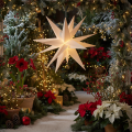 Estrella LED navideña blanca cálida con temporizador para exteriores, 60 cm | Floristik24.es