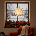Decoración navideña LED en forma de estrella para colgar, luz blanca cálida, para interiores, 38 cm. | Floristik24.es