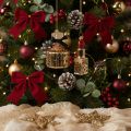 Adorno para árbol de Navidad: frasco de perfume y pintalabios con estampado de leopardo, 11 cm, 2 unidades. | Floristik24.es