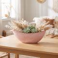 Cuenco decorativo para plantas rosa 34cm x 11cm H11cm | Floristik24.es