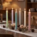 Velas cónicas teñidas, varios colores, 22×240 mm, 12 unidades | Floristik24.es