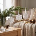 Decoración de copos de nieve decoración de invierno de nieve para colgar Ø7cm | Floristik24.es