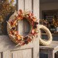 Corona de paja de floristería para coronas de puerta creativas y decoración de temporada 25/4 cm 2 piezas | Floristik24.es
