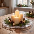 Plato decorativo con ranuras Plástico transparente Ø33cm | Floristik24.es