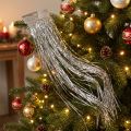 Oropel plateado para decoración de árbol de Navidad, decoración para fiesta, 50 x 40 cm, 2 unidades | Floristik24.es