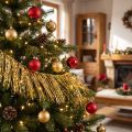 Oropel Dorado Claro Árbol Dorado Colgante Navidad L50cm | Floristik24.es
