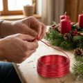 Alambre de aluminio rojo Ø2mm 500g 60m - Alambre para joyería, alambre para manualidades, alambre decorativo para floristería y manualidades | Floristik24.es