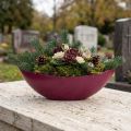 Cuenco decorativo con forma de barco para plantas Berry 38,5cm×12,5cm×13cm | Floristik24.es