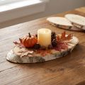 Rodajas de abedul ovaladas, rodajas de madera natural, decorativas, 18-22 cm, juego de 10 piezas, decoración de madera, grabadas | Floristik24.es