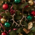 Colgantes decorativos rústicos de astas para pared o árbol, 15 cm, 6 unidades | Floristik24.es