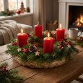 Corona de paja natural de 35 cm, base para coronas decorativas, corona de Adviento y decoración para todo el año, juego de 10 | Floristik24.es
