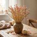 Flores Artificiales Italianas De Paja Rosa L28cm | Floristik24.es