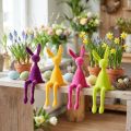 Conejitos de Pascua para estantería, coloridos, 28 cm, 4 piezas | Floristik24.es