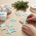 Estrellas decorativas para manualidades Espuma de goma autoadhesiva menta 4cm 36pcs | Floristik24.es