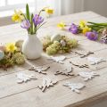 Decoración dispersa madera primavera pájaro decoración blanco natural 4cm 72 piezas | Floristik24.es