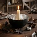 Candelero Black Silver Stick candelero Ø10cm H5cm | Floristik24.es