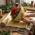 Floreria Papel Crepe Dorado