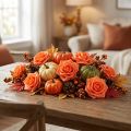 Rosa de foam Ø 10cm Naranja 8 uds | Floristik24.es