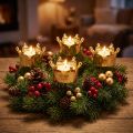 Portavelas corona oro Ø4.8cm 4pcs | Floristik24.es