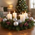 Mini bola de Navidad plateada Ø3cm 14 uds | Floristik24.es