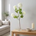 Rama de viburnum artificial bola de nieve con flores blancas (largo x ancho x alto): 90 cm | Floristik24.es