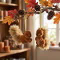 Decoración otoñal, ardilla colgante decorativa, marrón, juego de 2 | Floristik24.es