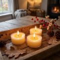 Velas de té Pure Nature Lights, 10 horas de duración, velas de cera de colza, 8 unidades | Floristik24.es