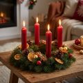 Vela cónica roja velas lisas rojo rubí 120mm/Ø21mm 6 piezas | Floristik24.es