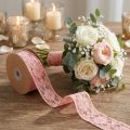 Cinta de encaje rosa viejo, cinta decorativa, decoración vintage, cinta decorativa, decoración de boda W25mm L15m | Floristik24.es