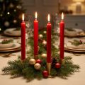 Velas Cónicas Velas Cortas Rojas Decoración Navidad Ø21/110mm 6 Piezas | Floristik24.es