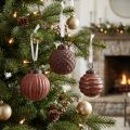 Adornos para árboles de Navidad adornos navideños vintage vidrio Ø5cm 9 piezas | Floristik24.es