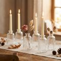 Botellas decorativas candelabro mini jarrones vidrio Al.11cm 6 piezas | Floristik24.es