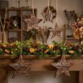 Estrellas decorativas para colgar estrellas de pino pino natural 15cm 4uds | Floristik24.es