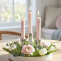 Velas de palo cortas color rosa claro 21×110mm 6uds | Floristik24.es