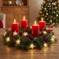 Guirnalda de luces LED estrellas 20 micro LED blanco cálido temporizador 6 piezas | Floristik24.es