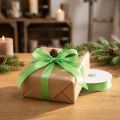 Cinta de regalo y decoración 15mm x 50m verde claro | Floristik24.es