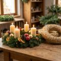 Corona de paja Ø35cm natural - corona decorativa para manualidades y Adviento, juego de 5 | Floristik24.es