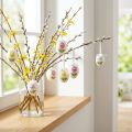 Huevos de Pascua para colgar con motivos florales Decoración Pascua 12uds | Floristik24.es