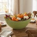 Cuenco decorativo de plástico verde claro 39 cm x 13 cm H13 cm 1 pieza | Floristik24.es