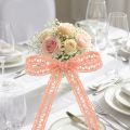Cinta de regalo para la decoración crochet lace salmon 12mm 20m | Floristik24.es