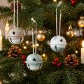 Campanas de metal Campanas de Navidad Menta Beige Ø3cm 16uds | Floristik24.es