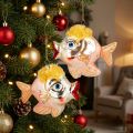 Decoraciones para árboles de Navidad peces, colgantes decorativos, adornos navideños, vidrio real H9.5cm 2pcs | Floristik24.es