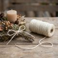 Cordón de yute, cordón decorativo, cinta artesanal color natural, blanqueado Ø4mm L100m | Floristik24.es
