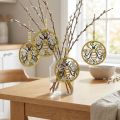 Abeja para colgar colgante madera decoración primavera Ø12cm 4pcs | Floristik24.es