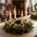 Velas candelabro estrella de Adviento marrón Ø9.5cm 4pcs | Floristik24.es