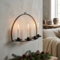 Portavelas de pared Portavelas de metal negro 35×24cm | Floristik24.es