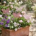 Estaca de jardín mariposa metal rosa Al. 30 cm 6 uds. | Floristik24.es