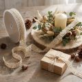 Cinta decorativa encaje cinta decorativa beige A16mm L20m | Floristik24.es